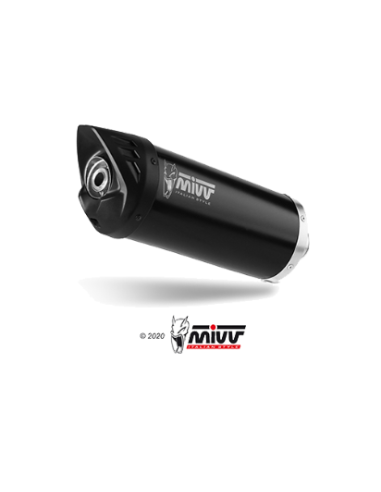 Mivv Slip-On 2x1 OVAL BLACK con Tapa de Carbono Ducati Multistrada V4 / V4S 2025-26