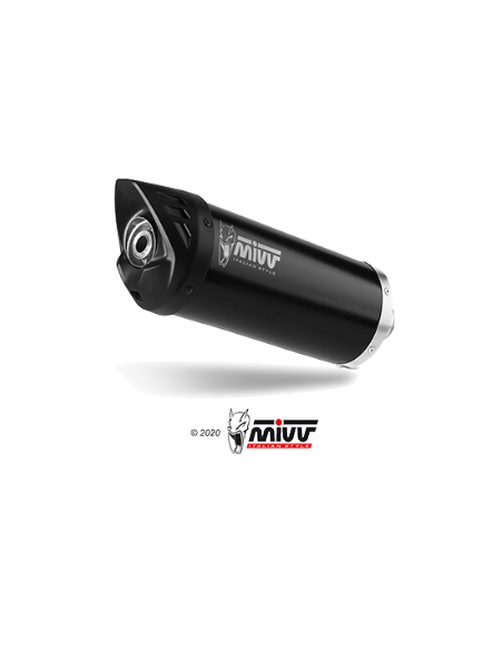 Mivv Slip-On 2x1 OVAL BLACK con Tapa de Carbono Ducati Multistrada V4 / V4S 2025-26