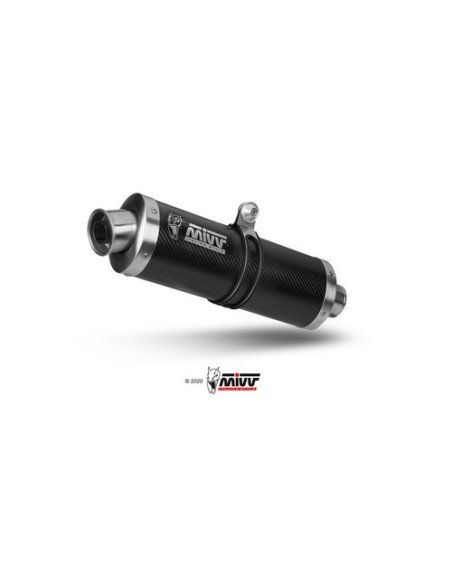 Mivv Slip-On Oval carbono Yamaha YZF 1000 R1 2002-03