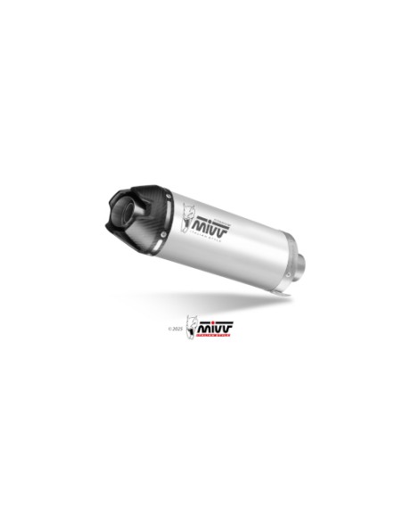 MIVV SLIP-ON AK-1 TITANIUM CON TAPA DE CARBONO KAWASAKI Z500 / SE 2024