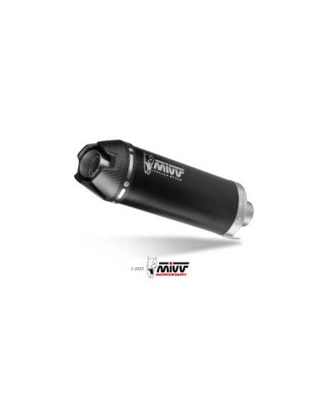 Mivv Escape Completo 3x1 AK-1 Black con Tapa de Carbono CF MOTO 675SR-R 2025-26 (+CAT)