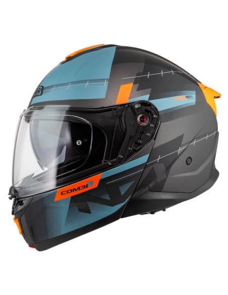 CASCO NZI COMBI 3 DUO UN/ECE R.22.06 METRIC ANTRACITE&BLUE MATT