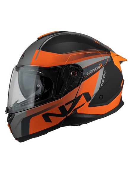 CASCO NZI COMBI 3 DUO UN/ECE R.22.06 DAILY BLACK&ORANGE&ANTRACITE MATT