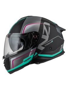 CASCO NZI COMBI 3 DUO UN/ECE R.22.06 ORBE BLACK&ANTRACITE&BEIGE&TURQUOISE MATT