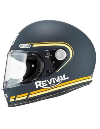 CASCO NZI REVIVAL UN/ECE R.22.06 PROFILO DARKBLUE&ORANGE MATT