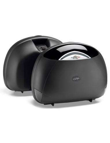 MALETAS KAPPA LATERALES MK 40 LTS  K40 NEGRO BASE/N MONOKEY
