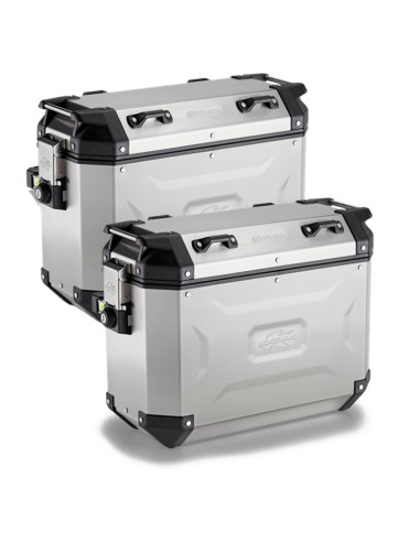 MALETAS KAPPA MKCAM-SIDE 37L K' VOYAGER ALUMINIO NATURAL Monokey Cam Side System