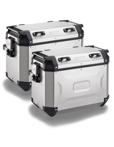 MALETAS KAPPA MKCAM-SIDE 48L K' VOYAGER ALUMINIO NATURAL Monokey Cam Side System