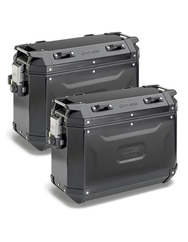 MALETAS KAPPA MKCAM-SIDE L 48SX/37DX K'VOGAYER ALUMINIO BLACK LINE Monokey Cam Side System