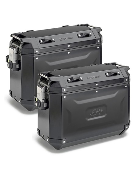 MALETAS KAPPA MKCAM-SIDE L 48SX/37DX K'VOGAYER ALUMINIO BLACK LINE Monokey Cam Side System
