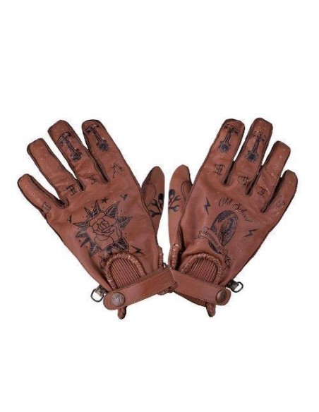 Guantes By City SECOND SKIN MAN TATTOO II BROWN
