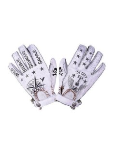 Guantes By City SECOND SKIN MAN TATTOO II WHITE