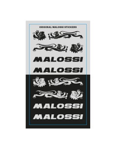 HOJA MINI ADHESIVOS MALOSSI PLATA / NEGRO