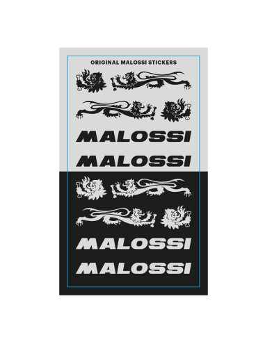 HOJA MINI ADHESIVOS MALOSSI PLATA / NEGRO