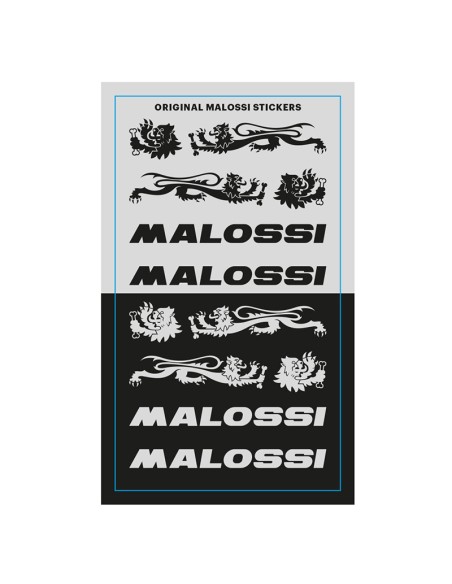 HOJA MINI ADHESIVOS MALOSSI PLATA / NEGRO
