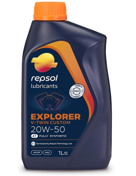 BOTELLA REPSOL EXPLORER V-TWIN CUSTOM 4T 20W-50 1L 