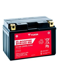BATERIA YUASA STR12A-BS-CP SIN MANTENIMIENTO SCOOTER RANGE
