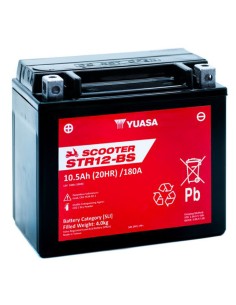 BATERIA YUASA STR12-BS-CP SIN MANTENIMIENTO SCOOTER RANGE