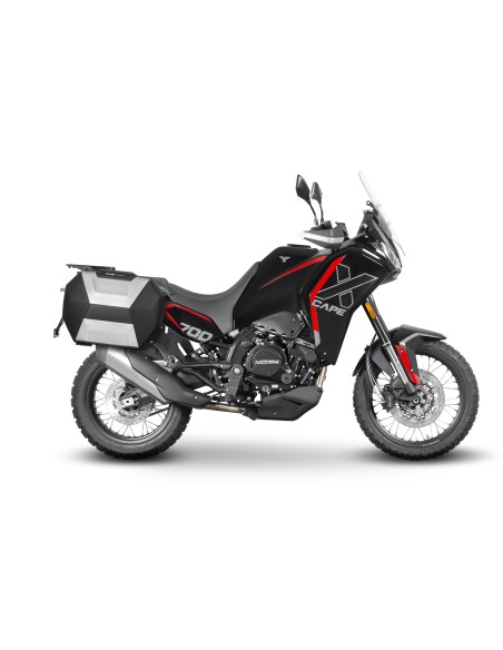 Fijaciones para montar maletas laterales a la moto.