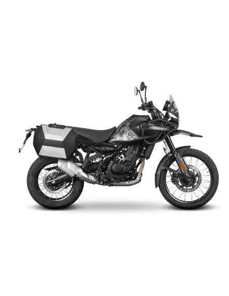 Fijaciones para montar maletas laterales a la moto.