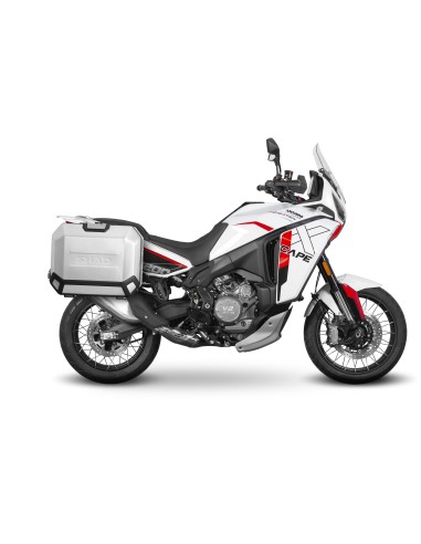 Fijaciones para montar maletas laterales a la moto.