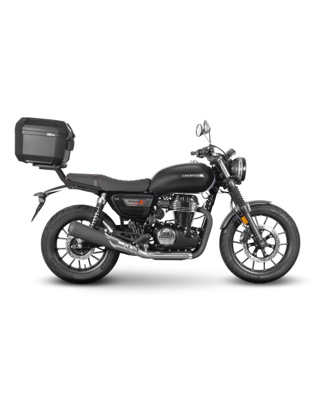 Fijaciones para montar una maleta superior a la moto.