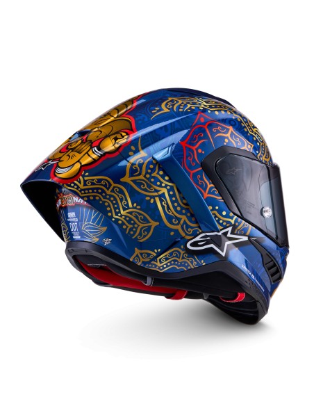 Casco Supertech R10 Martinator Thai Edición Limitada Blue Black Red Gold Glossy