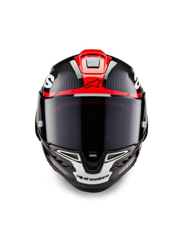 Casco Supertech R10 Element Black Carbon Bright Red White Glossy