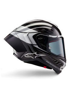 Casco Supertech R10 Element Black Carbon Silver Black Glossy
