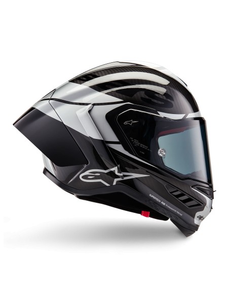 Casco Supertech R10 Element Black Carbon Silver Black Glossy