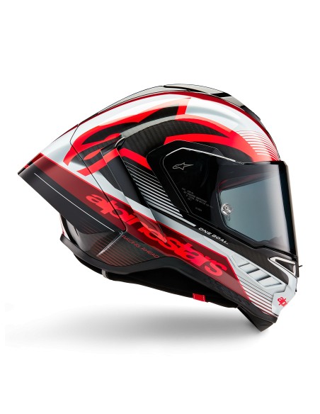 Casco Supertech R10 Team Black Carb Red White Glossy