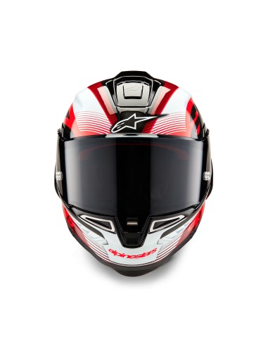 Casco Supertech R10 Team Black Carb Red White Glossy