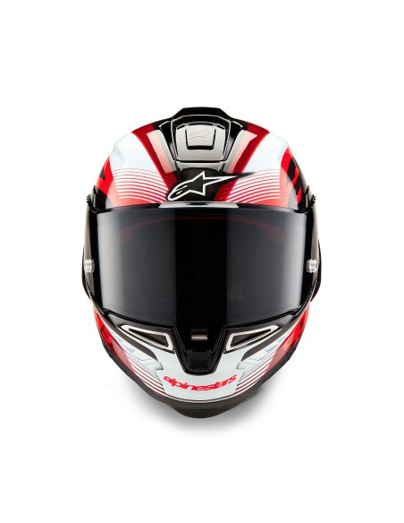 Casco Supertech R10 Team Black Carb Red White Glossy