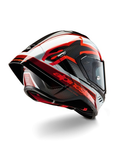 Casco Supertech R10 Team Black Carb Red White Glossy