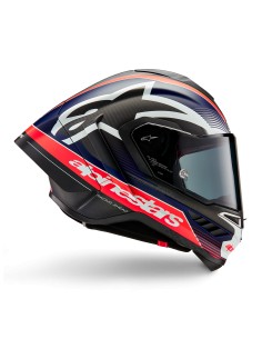 Casco Supertech R10 Team Black Carbon Red Fluo Blue Matte