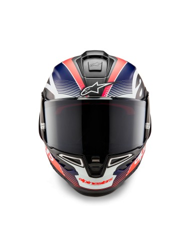 Casco Supertech R10 Team Black Carbon Red Fluo Blue Matte