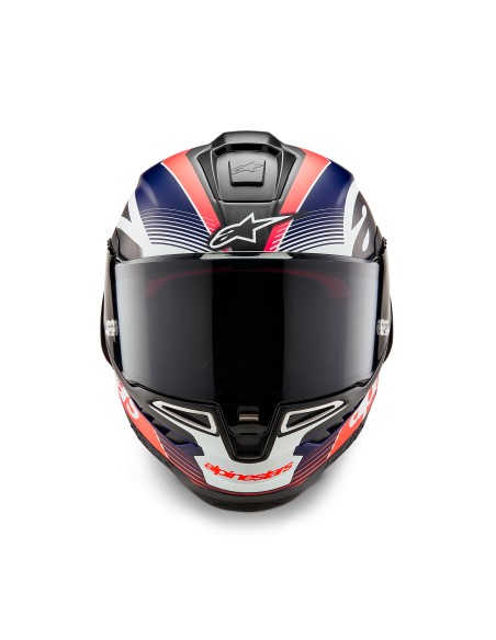 Casco Supertech R10 Team Black Carbon Red Fluo Blue Matte