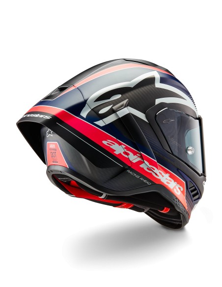 Casco Supertech R10 Team Black Carbon Red Fluo Blue Matte