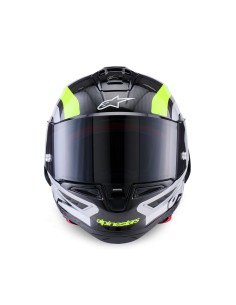 Casco Supertech R10 Arius Black Silver Yellow Fluo Glossy 2