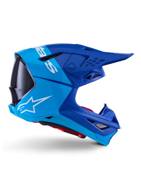 CASCO SUPERTECH M10 FLOOD ECE 22.06 MET BLUE MED BLUE BLACK CARBON MIRROR GLOSSY