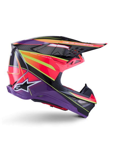 CASCO SUPERTECH M10 ERA ECE 22.06 PINK VIOLET YELLOW FLUO GLOSSY