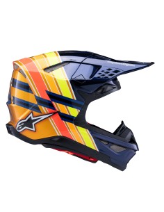 CASCO SUPERTECH M10 TLD EDITION 25 ECE 22.06 DARK BLUE ORANGE YLW FLUO RED GLOSSY
