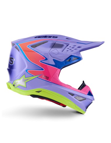 CASCO SUPERTECH M10 JETT LAWRENCE R01 ECE 22.06 PURPLE PINK FLUOYELLOW FLUO GLOSSY