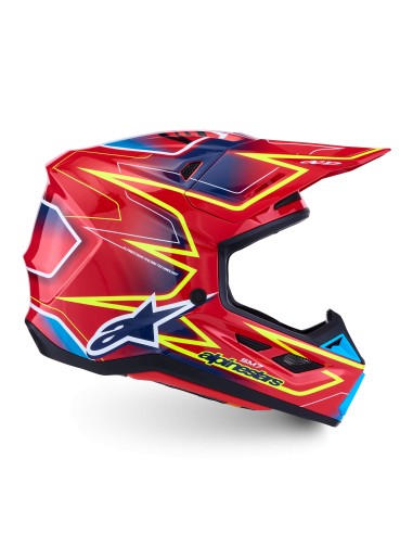 CASCO S-M7 CAST ECE 22.06 RED YELLOW FLUO BLUE GLOSSY