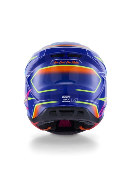 CASCO S-M7 CAST ECE 22.06 BLUE PINK YELLOW FLUO GLOSSY