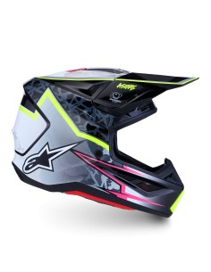 CASCO S-M7 BLASTER ECE 22.06 BLACK GRAY WHITE YELLOW FLUO GLOSSY
