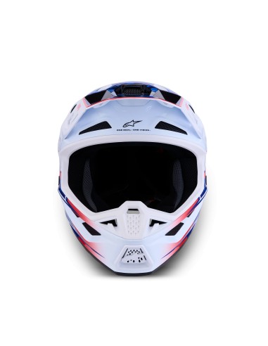 CASCO S-M7 BLASTER ECE 22.06 WHITE BLUE RED GLOSSY