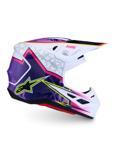 CASCO S-M7 BLASTER ECE 22.06 PURPLE PINK WHITE GLOSSY