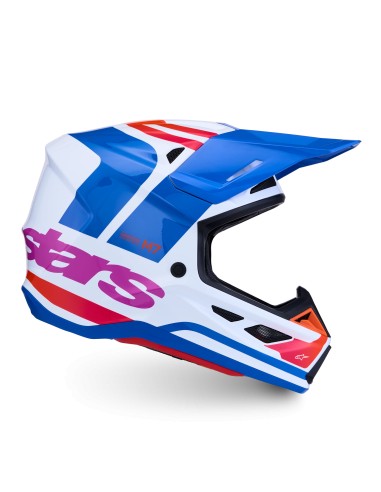 CASCO S-M7 CORE ECE 22.06 WHITE BLUE ORANGE PINK GLOSSY