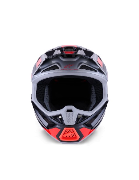 CASCO S-M7 RISE ECE 22.06 BLACK SILVER RED FLUO GLOSSY
